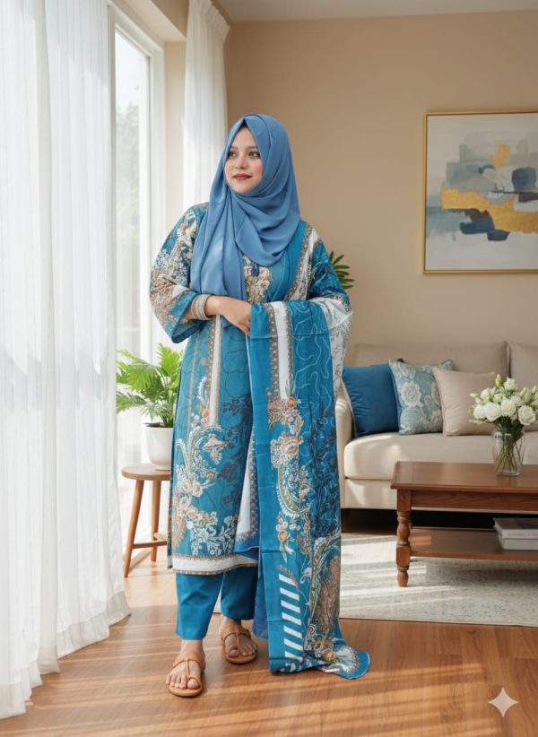 জমজম এ গ্রেডের থ্রি পিস মাত্র ১২৫০ টাকা